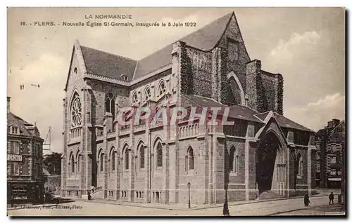 Cartes postales Flers Nouvelle Eglise St Germain Inauguree le 5 juin 1922