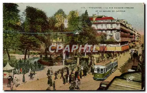 Ansichtskarte AK Toulouse La rue D Alsace Lorraine Tramway