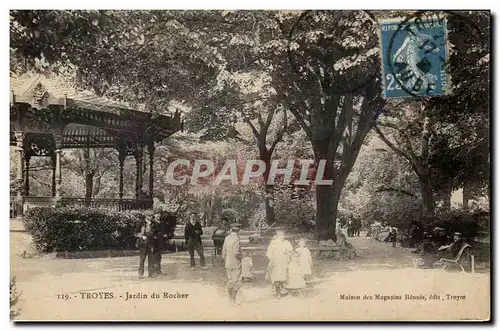 Ansichtskarte AK Troyes Jardin Du Rocher Enfants Kiosque