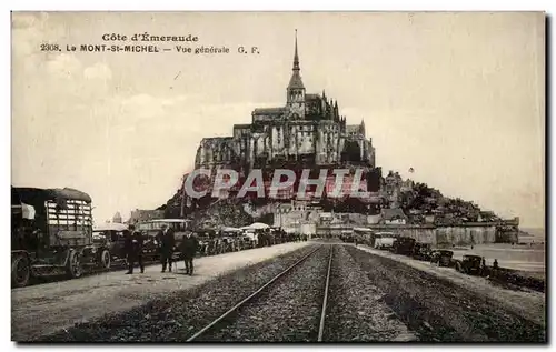 Cartes postales Le Mont Saint Michel Vue Generale Automobiles