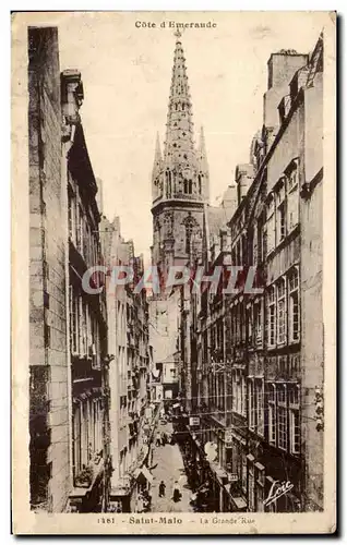 Cartes postales Saint Malo La Grand Rue