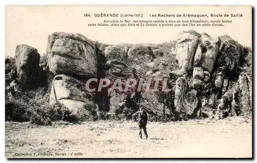 Ansichtskarte AK Guerande Les Rochers de Kremaguen Route De Saille