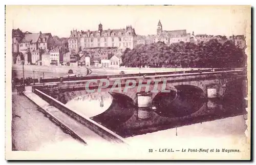 Ansichtskarte AK Laval Le Pont Neuf Et La Mayenne