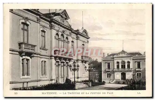 Cartes postales Mayenne Le Theatre Et La Justice De Paix