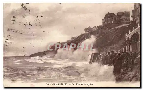 Ansichtskarte AK Granville La Mer en Tempete