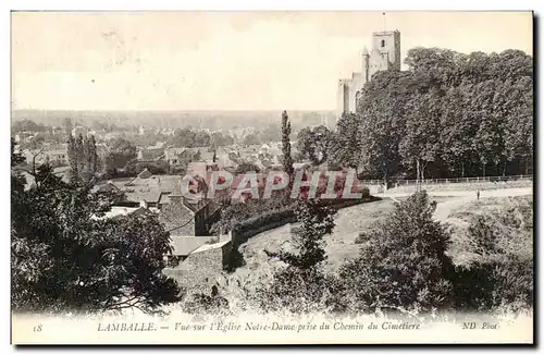 Cartes postales Lamballe Vue Sur l Eglise Notre Dame Prise du Chemin du Cimetiere