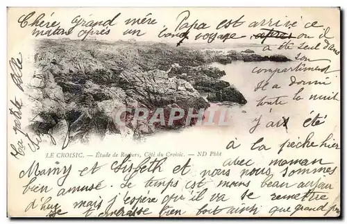 Cartes postales Le Croisic Etude De Rochers Cote du Croisic