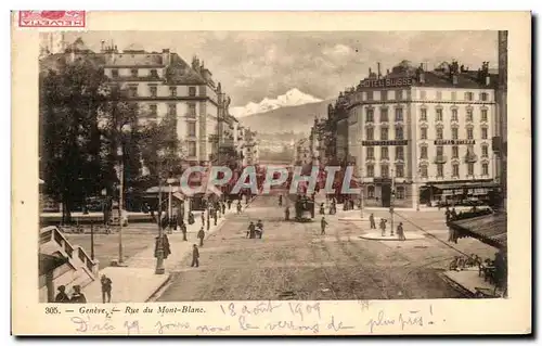 Cartes postales Geneve Rue du Mont Blanc