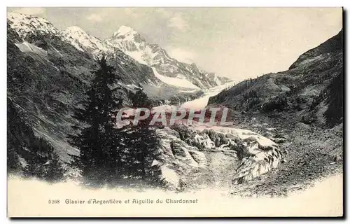 Ansichtskarte AK Glacier D Argentieres et Aiguille du Chardonnet