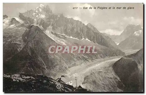 Cartes postales Vue De La Flegere Et La Mer de Glace