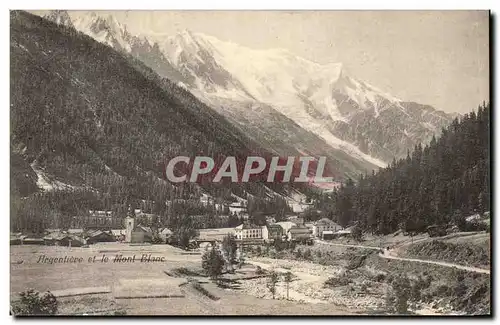 Cartes postales Argentiere Et Le Mont Blanc