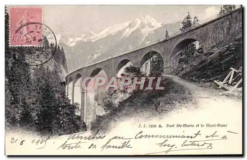 Cartes postales Pont Ste Marie et Le Mont Blanc