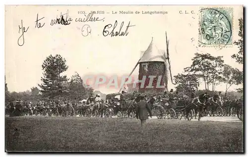 Ansichtskarte AK Paris Le Moulin de Longchamps Chevaux Caleche