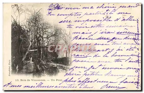 Cartes postales Bois De Vincennes Un Pont