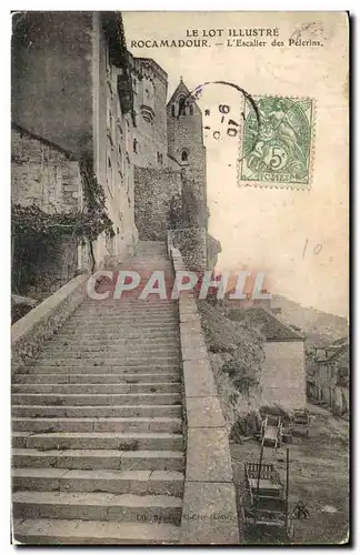 Cartes postales Roc Amadour L Escalier des Pelerins