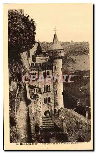 Ansichtskarte AK Rocamadour Vue Prise de La Maison a Marie