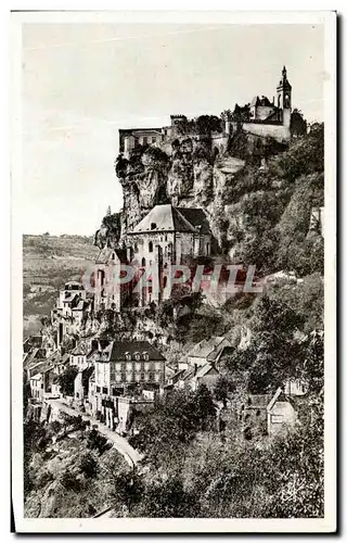 Ansichtskarte AK Rocamadour et Le Rocher Surplombant La Ville