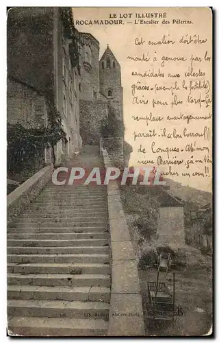 Ansichtskarte AK Rocamadour L Escalier des Pelerins