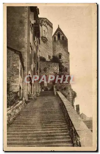 Ansichtskarte AK Rocamadour L Escalier des Pelerins