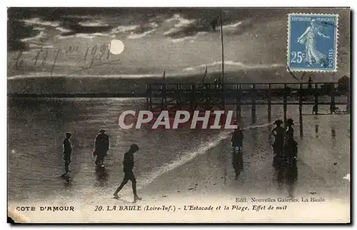 Ansichtskarte AK La Baule L Estacade et La Plage Effet de nuit