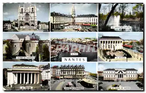 Cartes postales moderne Nantes Cathedrale Place Royale Jardin des plantes Theatre Port Bourse