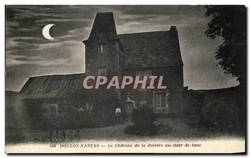 Cartes postales Doulon Nantes Le Chateau de La Riviere Au Clair de Lune