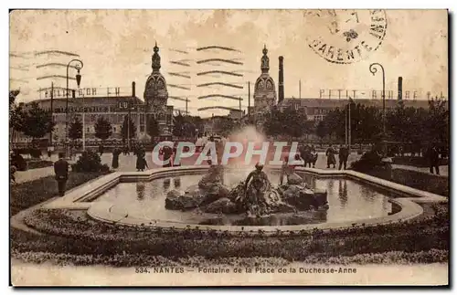 Cartes postales Nantes Fontaine de La Place de La Duchesse Anne