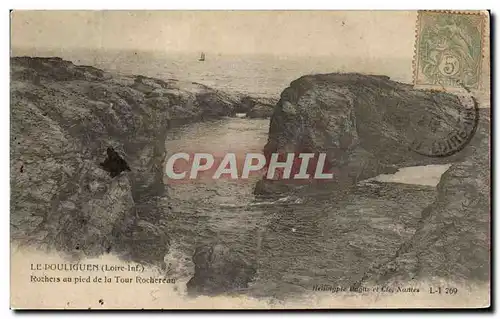 Ansichtskarte AK Le Pouliguen Rochers au Pied de La Tour Rochereau