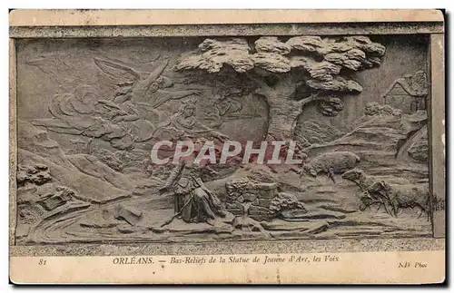 Cartes postales Orleans Bas Reliefs de La Statue de Jeanne d Arc Les Voix