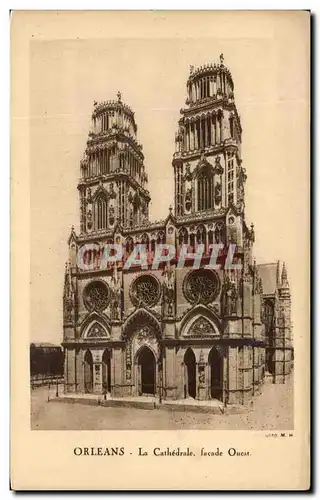 Cartes postales Orleans La Cathedrale Facade Ouest