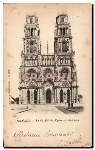 Ansichtskarte AK Orleans La Cathedrale Eglise Sainte Croix