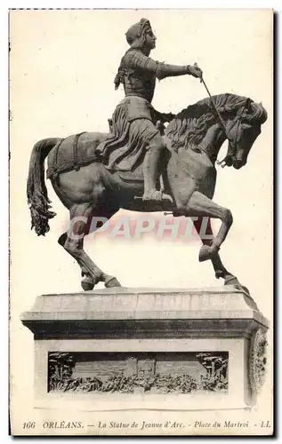 Cartes postales Orleans La Statue de Jeanne D Arc place du Martroi