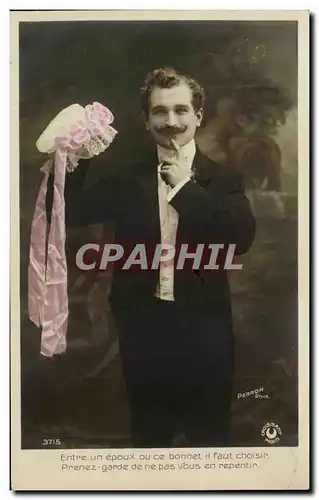 Cartes postales Entre Un Epoux Ou Ce Bonnet il Faut choisir Homme