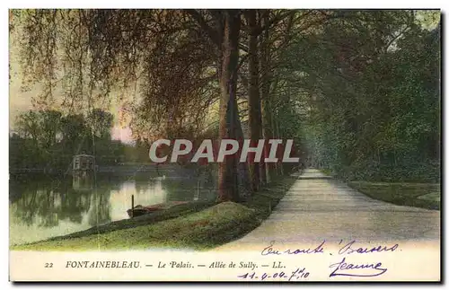 Ansichtskarte AK Palais Le Fontainebleau Allee de Sully