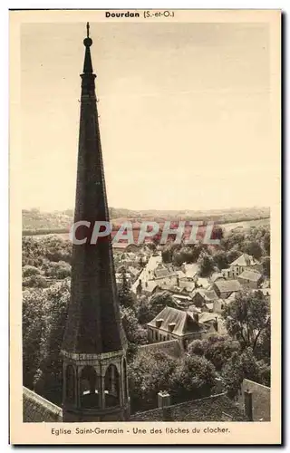 Cartes postales Dourdan L Eglise Saint Germain une des Fleches du Clocher