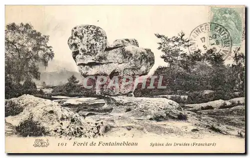 Cartes postales Foret de Fontainebleau Sphinx des druides Franchard