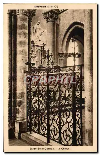 Ansichtskarte AK Dourdan Eglise Saint Germain Le Choeur