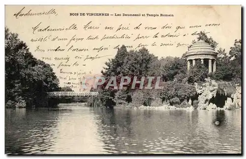 Cartes postales Bois De Vincennes Lac Daumesnil et Temple Romain