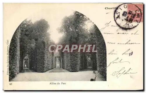 Ansichtskarte AK Chateau de Chantilly Allees du Parc