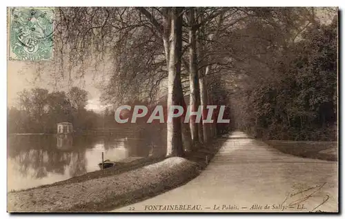 Cartes postales Fontainebleau Le palais Allee de Sully