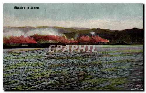 Cartes postales Messina in Fiamme