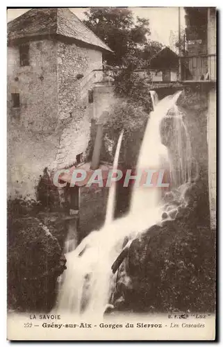 Ansichtskarte AK La savoie Gresy sur Aix Gorges du Sierroz Les cascades