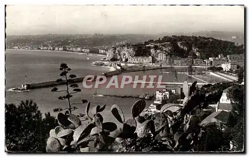 Moderne Karte Nice Vue Generale sur le Port et la Baie