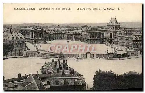 Cartes postales Versailles Le Palais vu a Vol d oiseau