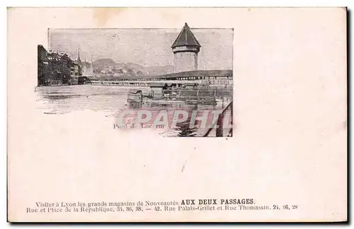 Cartes postales Aux Deux Passages Rue et Place de la Republique Pont de Lucerne