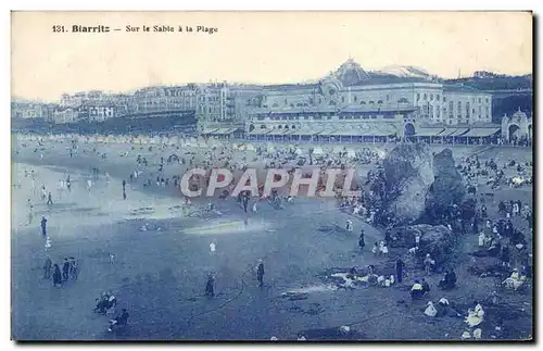 Cartes postales Biarritz Sur le Sable a La Plage