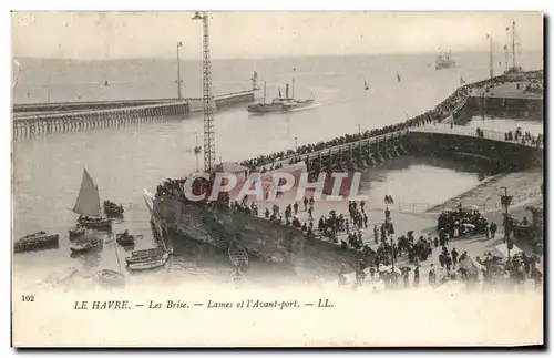 Cartes postales Le Havre Les Brise Lames et L Avant Port Bateaux