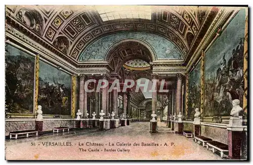 Cartes postales Versailles Le Chateau La Galerie des Batailles