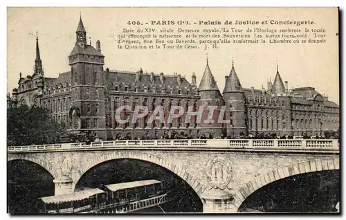 Cartes postales Paris Palais De Justice et Conciergerie Peniche