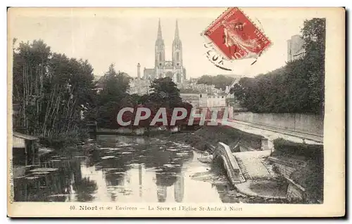 Cartes postales Niort et Les Environs La Sevre et L Eglise St Andre